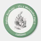 アリスinワンダーランド白うさぎ誕生会 マグネット (正面)