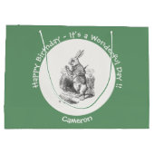 アリスinワンダーランド白うさぎ誕生会 ラージペーパーバッグ (裏面)