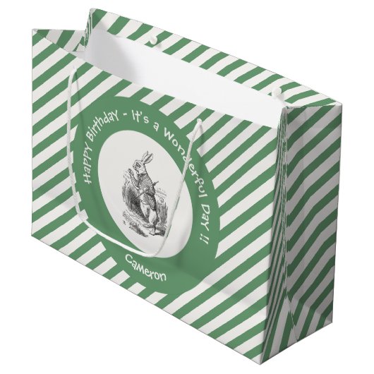 アリスinワンダーランド白うさぎ誕生会 ラージペーパーバッグ (正面アングル)