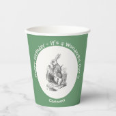 アリスinワンダーランド白うさぎ誕生会 紙コップ (正面)