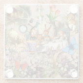 アリスinワンダーランド茶パーティーアート ガラスコースター (裏面)