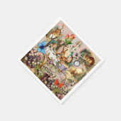 アリスinワンダーランド茶パーティーアート スタンダードカクテルナプキン (角)