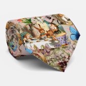 アリスinワンダーランド茶パーティーアート ネクタイ (ロール)