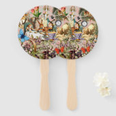 アリスinワンダーランド茶パーティーアート ハンドファン (正面&裏面)