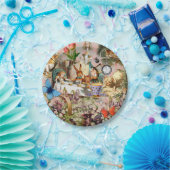 アリスinワンダーランド茶パーティーアート ペーパープレート (パーティー)