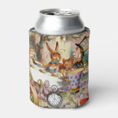 アリスinワンダーランド茶パーティーアート 缶クーラー (缶正面)