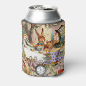アリスinワンダーランド茶パーティーアート 缶クーラー (缶裏面)