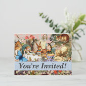 アリスinワンダーランド茶パーティーキャラクター 招待状 (スタンド正面)