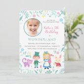 アリスinワンダーランド誕生日パーティー 招待状 (スタンド正面)