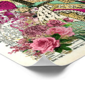 アリスinワンダーランド赤クイーン辞書アート ポスター (角)