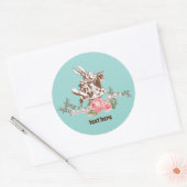 アリスin wonderlandフローラクラシックラウンドステッカー ラウンドシール (封筒)