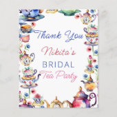アリスin wonderlandブライダルシャワーサンキューカード (正面)
