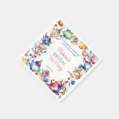 アリスin wonderlandブライダルシャワーティーパーティー スタンダードカクテルナプキン (角)