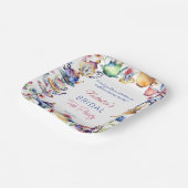 アリスin wonderlandブライダルシャワーティーパーティー ペーパープレート (傾斜あり)