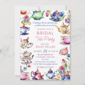アリスin wonderlandブライダルシャワーティーパーティー 招待状 (正面)
