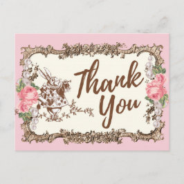 アリスwonderland感謝してい君はがき インビテーションポストカード