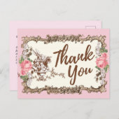 アリスwonderland感謝してい君はがき インビテーションポストカード (正面/裏面)