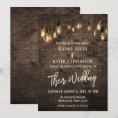 アリソンのv4ブリックエジソンライツ結婚ズ 招待状 (正面/裏面)