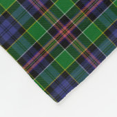 アリソンタータンチェックアンドモノグラム フリースブランケット (角)