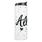 アリソンミニマル名モダンブラックガールカップ タンブラー (回転左)