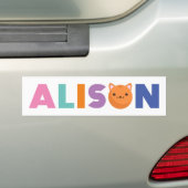 アリソン・キャット バンパーステッカー (車上)