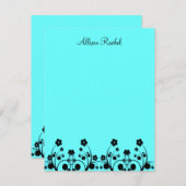 アリソン·レイチェルの花と真珠の高さ ノートカード (正面/裏面)