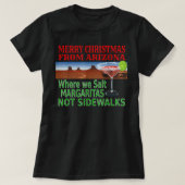 アリゾナおもしろいデザートバケーションクリスマスサボテン Tシャツ (デザイン正面)