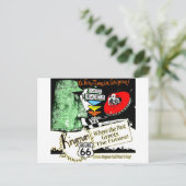 アリゾナおもしろい – 時間1950年代スタイルエイリアンUFOルート66 ポストカード (スタンド正面)