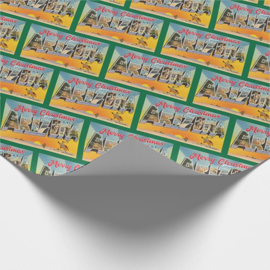 アリゾナからのメリークリスマスヴィンテージ ラッピングペーパー (角)