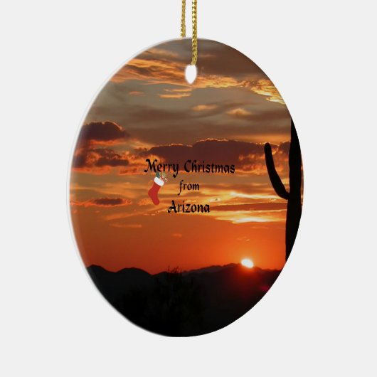 アリゾナからのメリークリスマス セラミックオーナメント (右)
