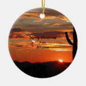 アリゾナからのメリークリスマス セラミックオーナメント (正面)