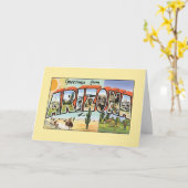 アリゾナからのヴィンテージ挨拶 カード (黄色い花)