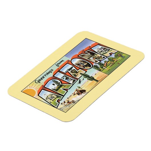 アリゾナからのヴィンテージ挨拶 マグネット (左側)