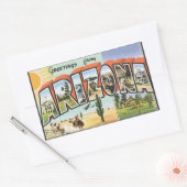 アリゾナからの挨拶ヴィンテージ 長方形シール (封筒)