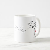 アリゾナからミシガンまで-ハート2ハートコーヒーマグ コーヒーマグカップ (正面右)