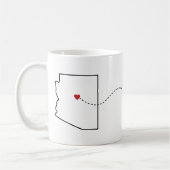 アリゾナからミシガンまで-ハート2ハートコーヒーマグ コーヒーマグカップ (左)
