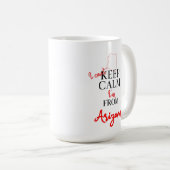 アリゾナから保来たのは落ち着かない コーヒーマグカップ (正面右)