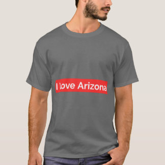 アリゾナが大好き レッドバックグラウンド オーバーサイズ Tシャツ