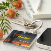 「アリゾナって凄い!」 サンセットソノランデザートサボテン キーホルダー (正面右)