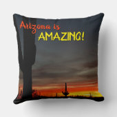 「アリゾナって凄い!」 サンセットソノランデザートサボテン クッション (裏面)