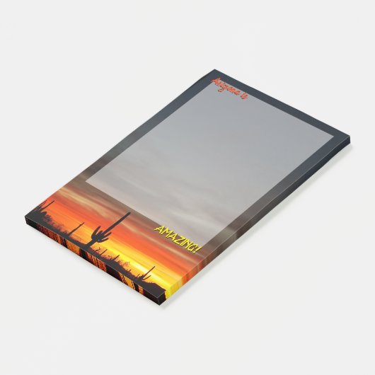 「アリゾナって凄い！」 サンセットソノランデザートサボテン ポストイット (アングル)