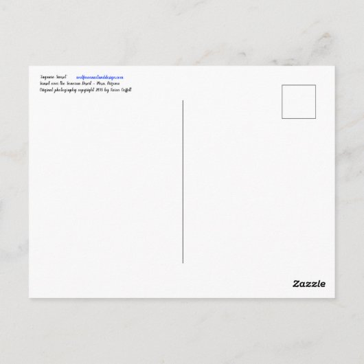 「アリゾナって凄い！」 サンセットソノランデザートサボテン ポストカード (裏面)