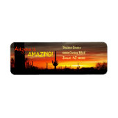 「アリゾナって凄い！」 サンセットソノランデザートサボテン ラベル (正面)