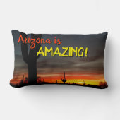 「アリゾナって凄い！」 サンセットソノランデザートサボテン ランバークッション (正面)