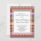 アリゾナのアステカな砂漠は南西ジグザグ形を着色します 招待状 (裏面)