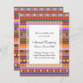 アリゾナのアステカな砂漠は南西ジグザグ形を着色します 招待状 (正面/裏面)