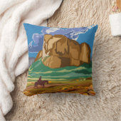 アリゾナのイーグルテール山脈 クッション (ブランケット)