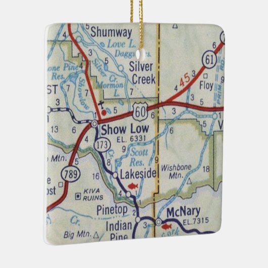 アリゾナのクリスマスオーナメントを低く表示 セラミックオーナメント (右)