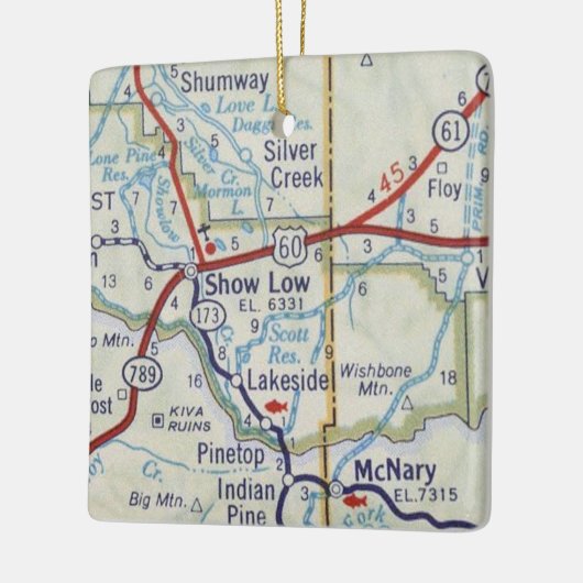 アリゾナのクリスマスオーナメントを低く表示 セラミックオーナメント (左)