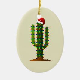 アリゾナのクリスマスSaguaro Cactus Lights セラミックオーナメント